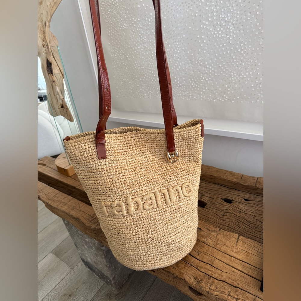 PACO RABANNE Tan Woven Tote Bag - Picture 4 of 16